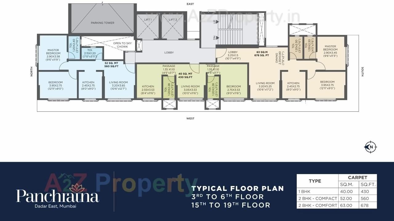Layout of real estate project Panchratna Nx located at Ward-fsouth, MumbaiCity, Maharashtra