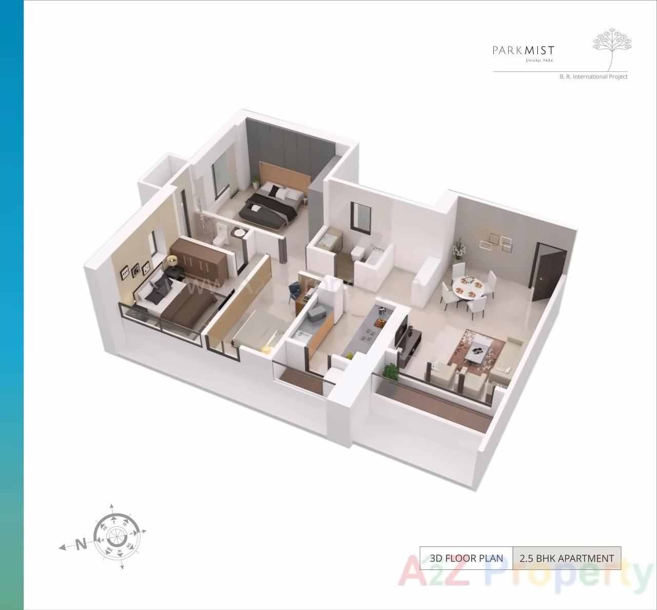 Layout of real estate project Park Mist located at Mumbai-city, MumbaiCity, Maharashtra