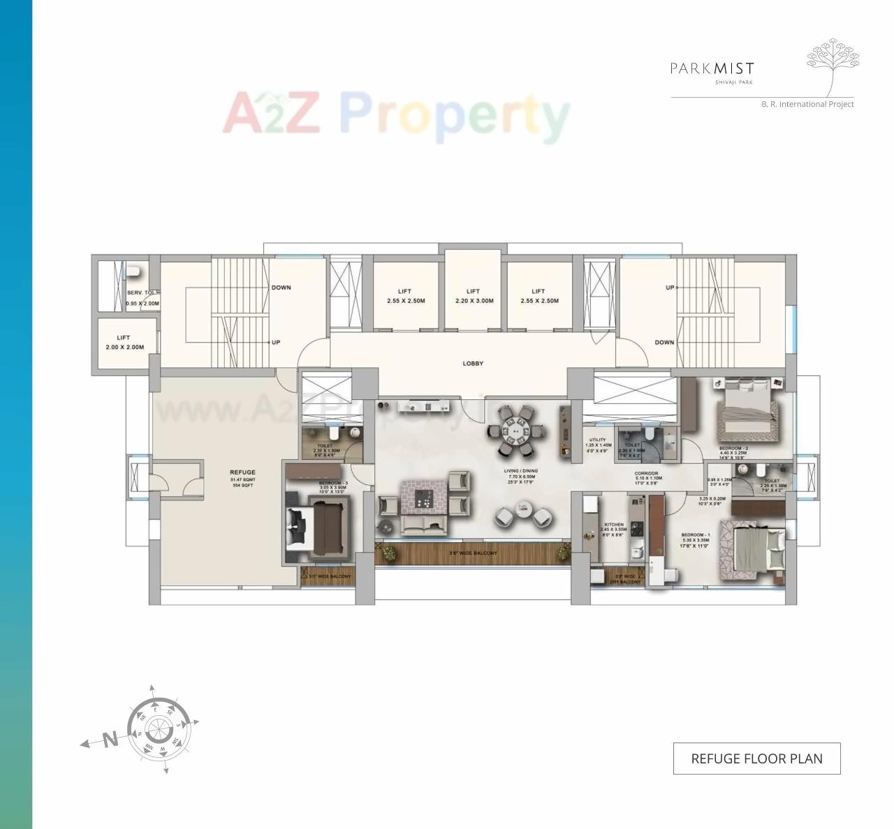 Layout of real estate project Park Mist located at Mumbai-city, MumbaiCity, Maharashtra