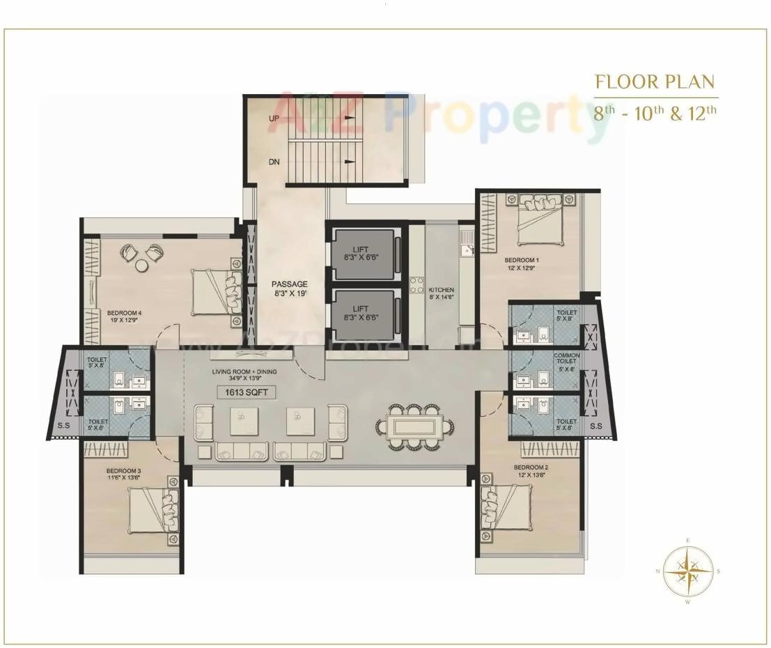 Layout of real estate project Prem Girja located at Fnorth400022, MumbaiCity, Maharashtra