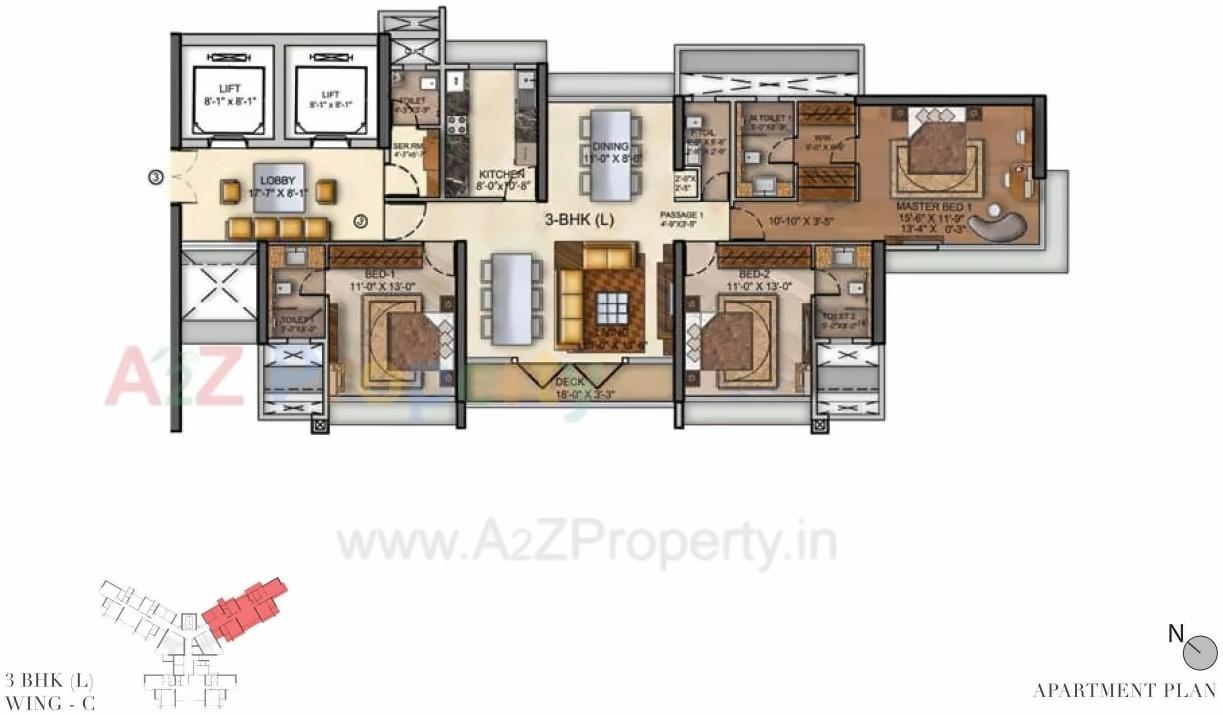 Layout of real estate project Runwal Reserve located at Mumbai-city, MumbaiCity, Maharashtra