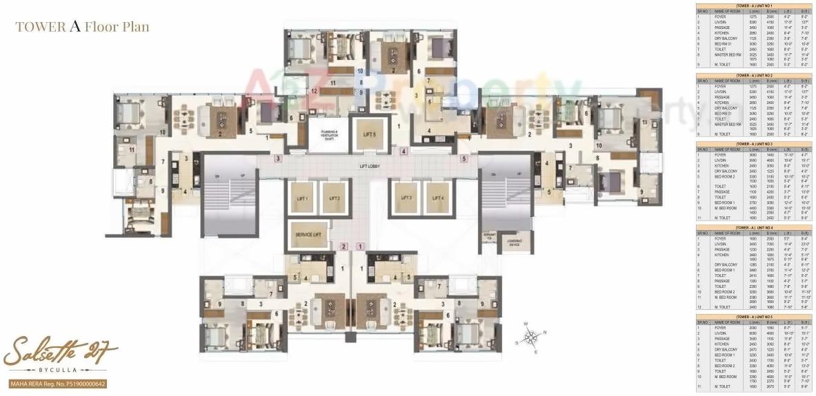 Layout of real estate project Salsette located at E400027, MumbaiCity, Maharashtra