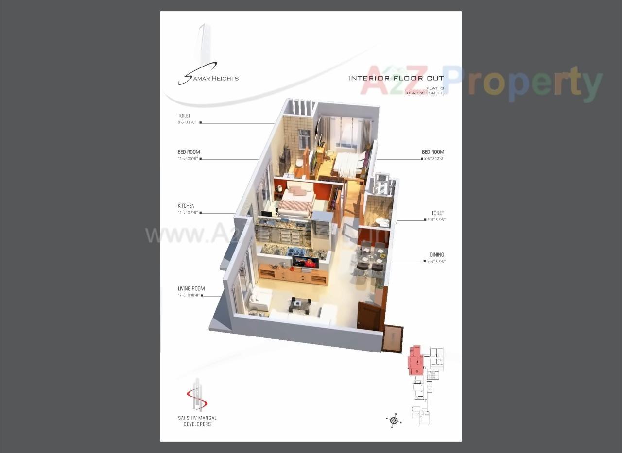 Layout of real estate project Samar Heights located at Fnorth400037, MumbaiCity, Maharashtra
