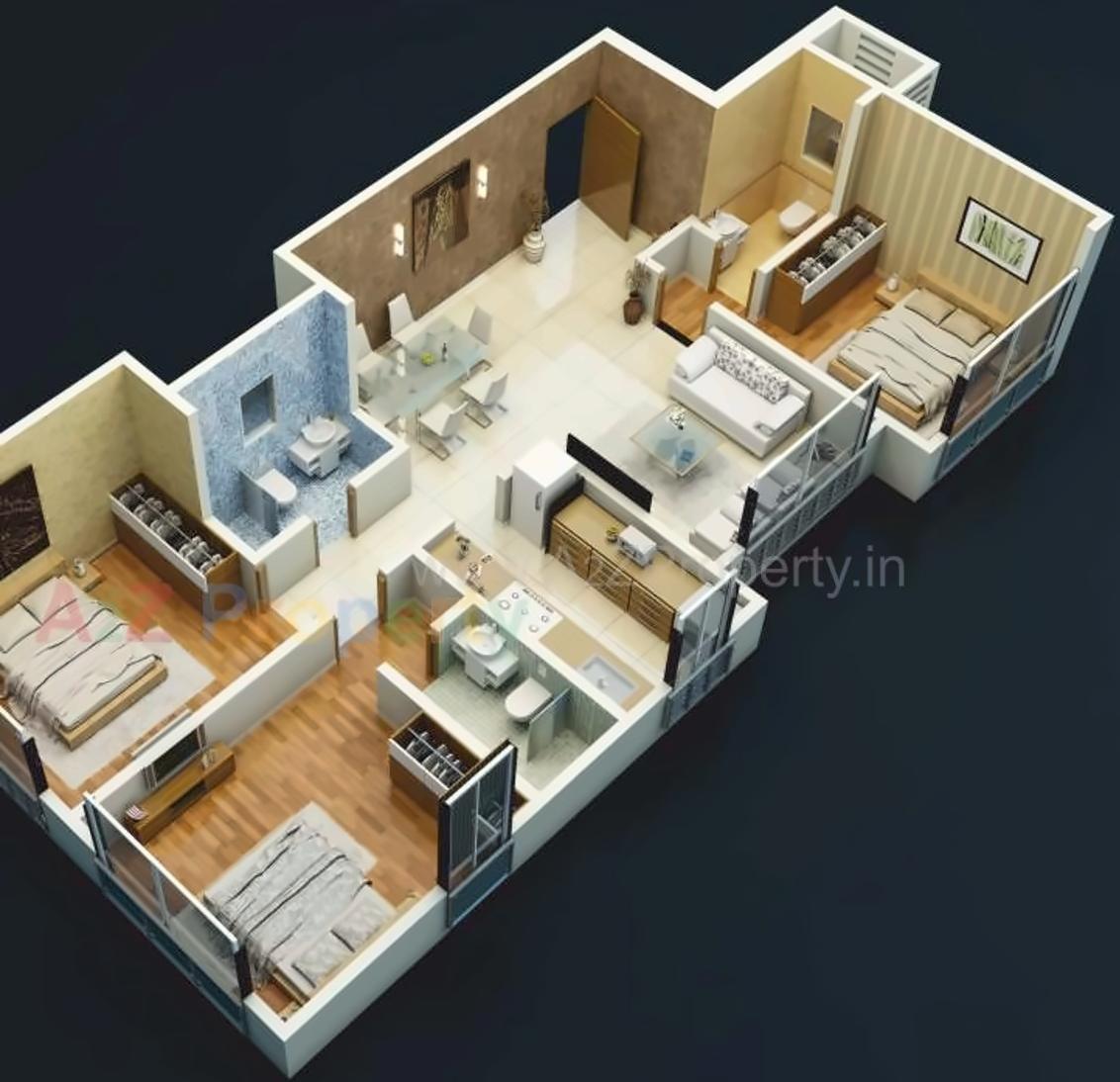 Layout of real estate project Sanghvi Evana located at Gsouth400013, MumbaiCity, Maharashtra