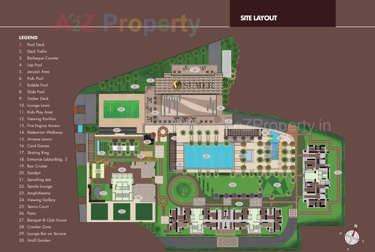 Layout of real estate project Sumer Trinity Vertical located at Gsouth400025, MumbaiCity, Maharashtra