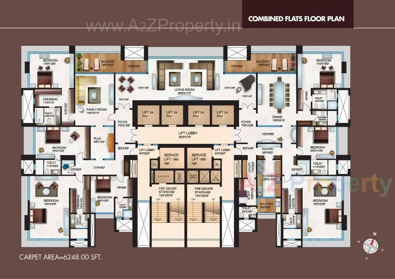 Layout of real estate project Sumer Trinity Vertical located at Gsouth400025, MumbaiCity, Maharashtra