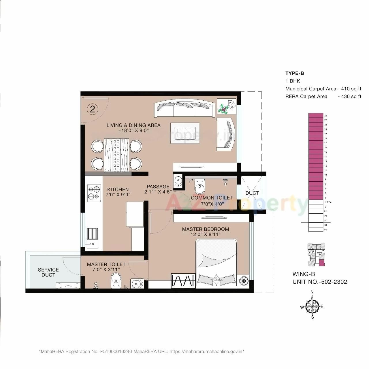 Layout of real estate project The Baya Victoria located at E400011, MumbaiCity, Maharashtra