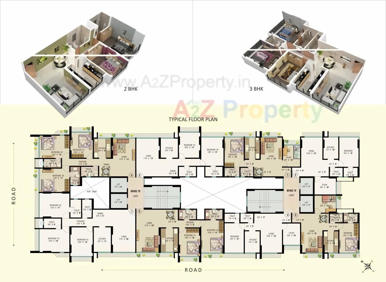 Layout of real estate project 16 Mount Blanc located at Kurla, MumbaiSuburban, Maharashtra