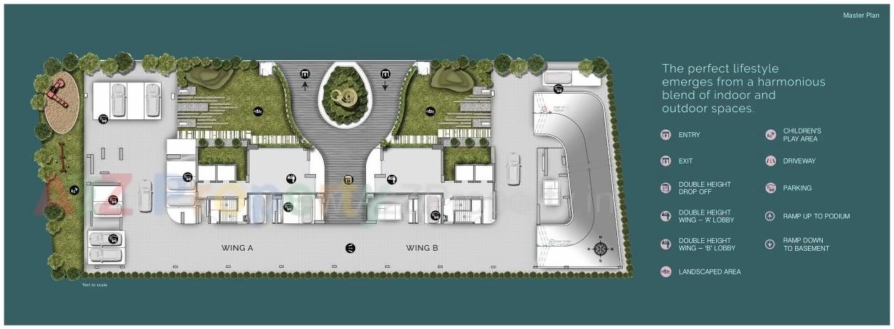 Layout of real estate project 64 Greens located at Andheri, MumbaiSuburban, Maharashtra