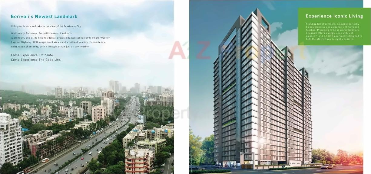 3D Elevation of real estate project A O Eminente located at Borivali, MumbaiSuburban, Maharashtra