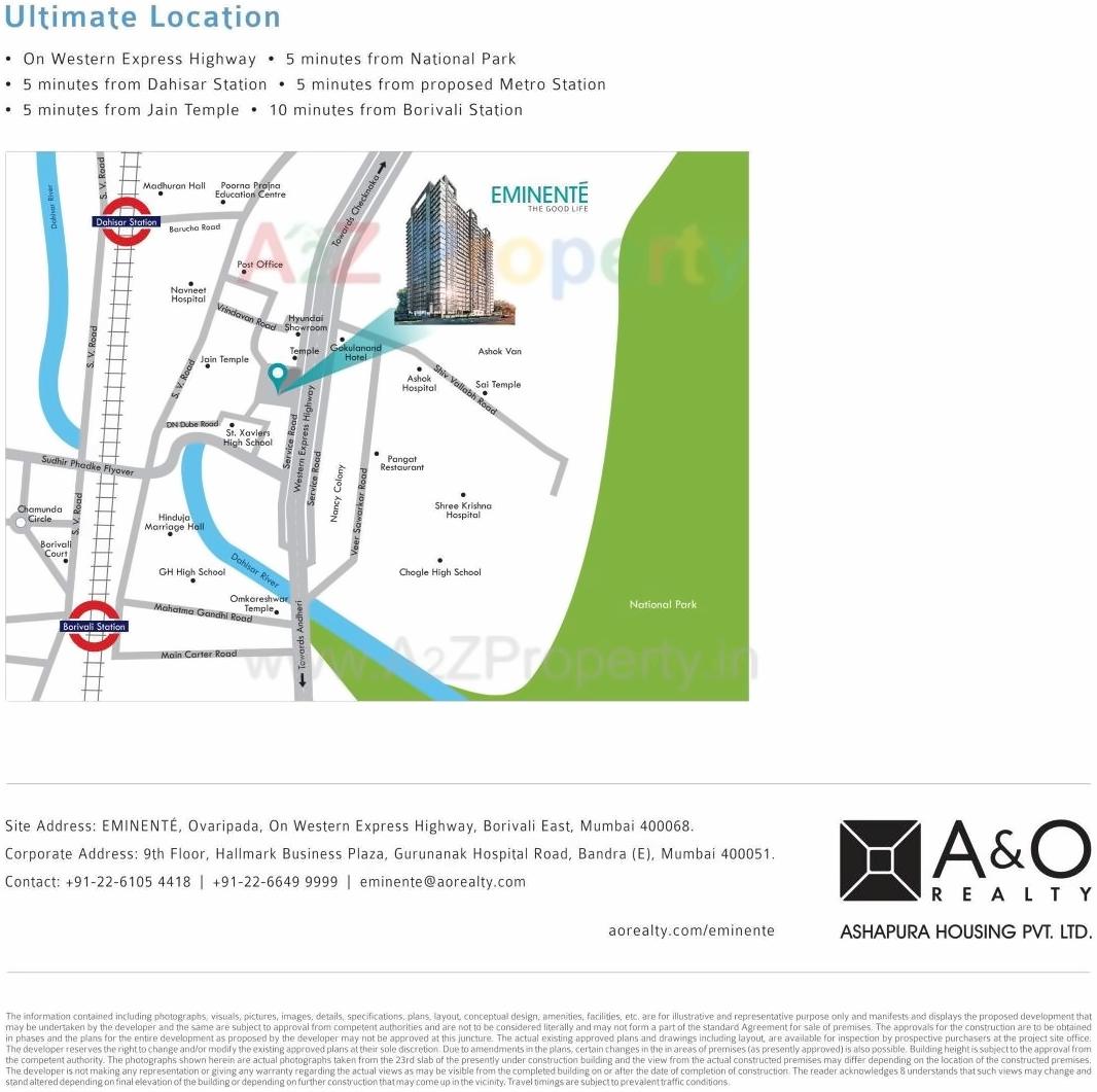  of real estate project A O Eminente located at Borivali, MumbaiSuburban, Maharashtra