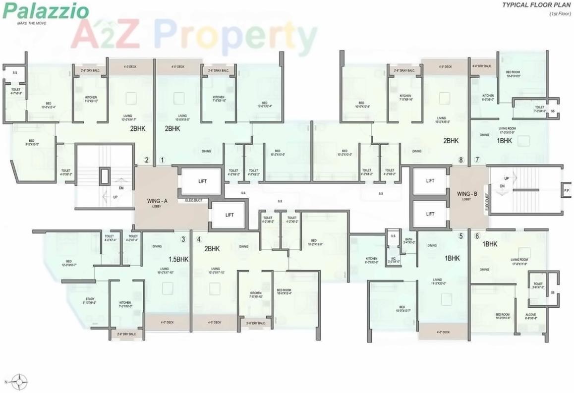 Layout of real estate project A O Palazzio located at Andheri, MumbaiSuburban, Maharashtra