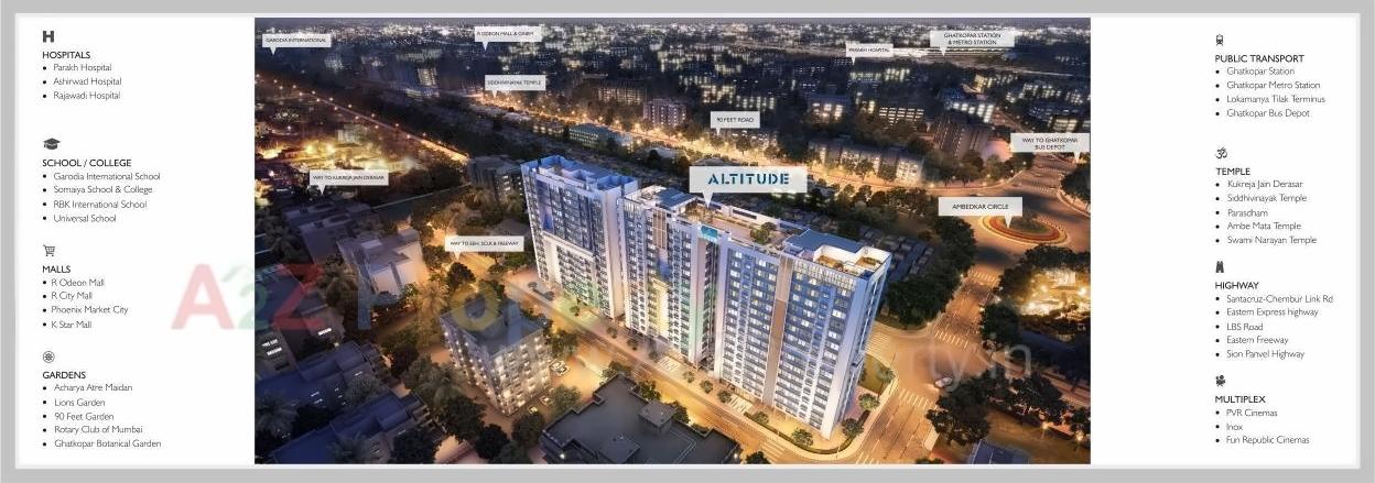 3D Elevation of real estate project Aaradhya Nine located at Kurla, MumbaiSuburban, Maharashtra