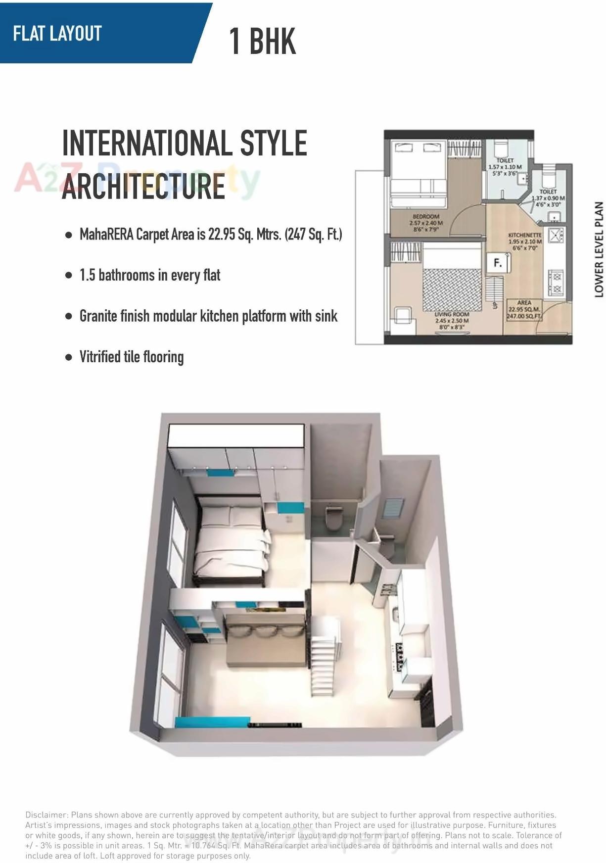 Layout of real estate project Aarambh located at Borivali, MumbaiSuburban, Maharashtra