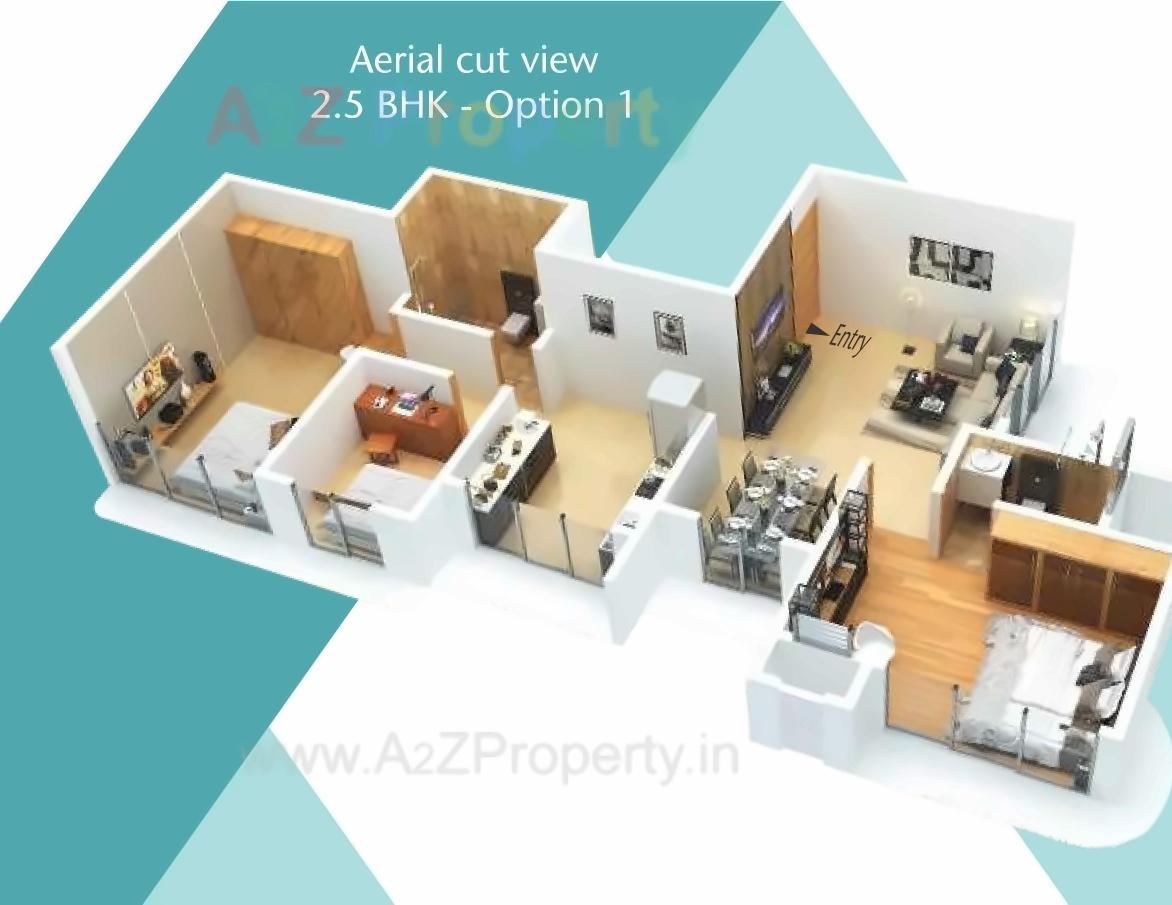 Layout of real estate project Aayush Aura located at Kurla, MumbaiSuburban, Maharashtra