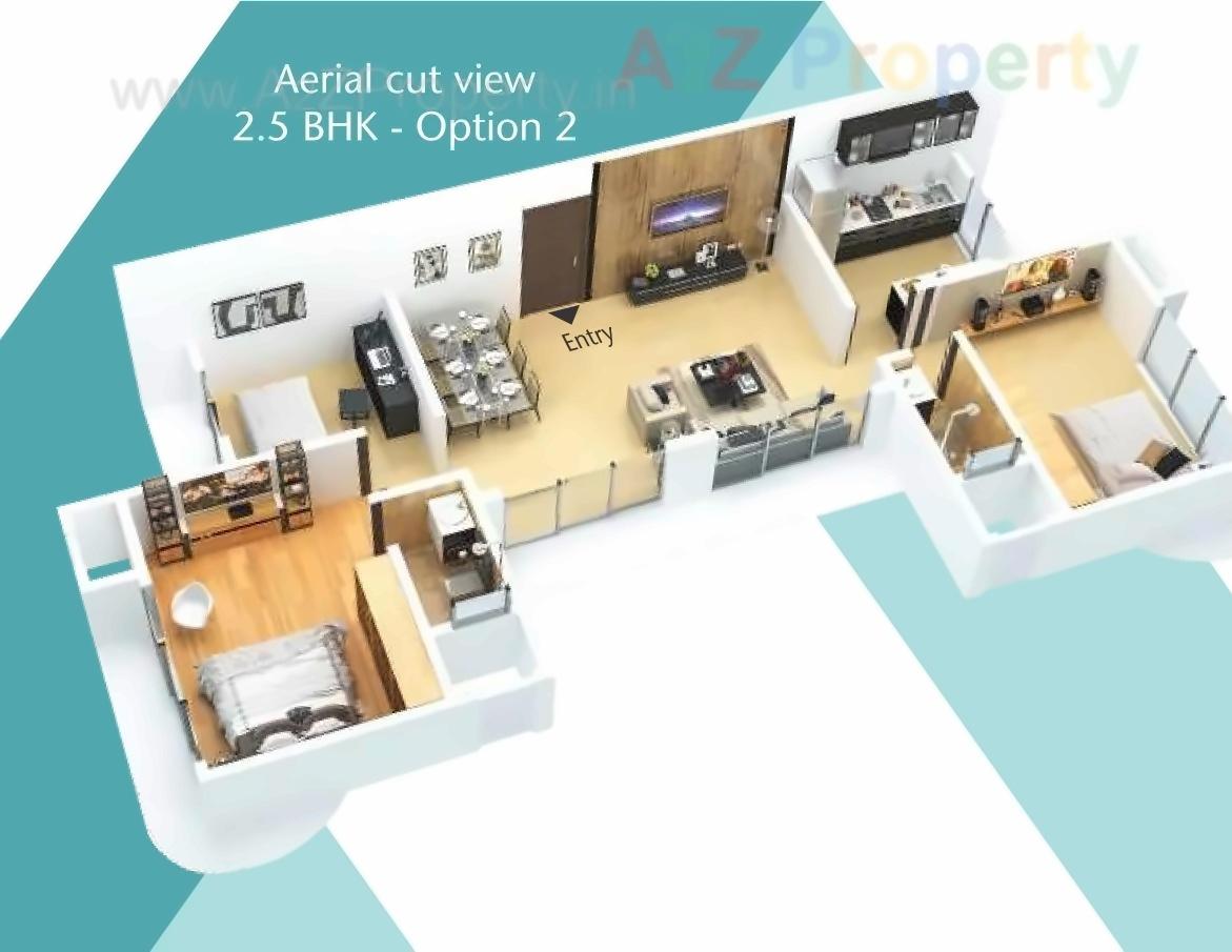 Layout of real estate project Aayush Aura located at Kurla, MumbaiSuburban, Maharashtra