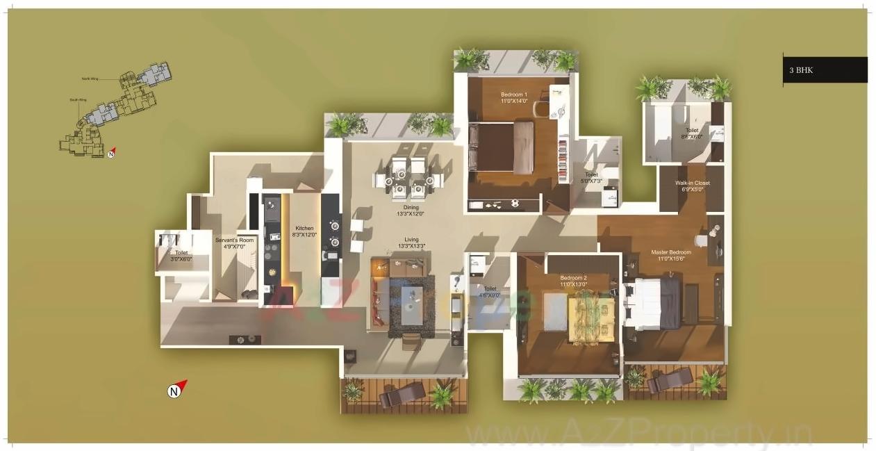 Layout of real estate project Ajmera Aeon located at Kurla, MumbaiSuburban, Maharashtra