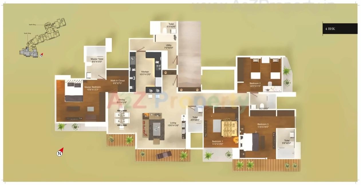 Layout of real estate project Ajmera Aeon located at Kurla, MumbaiSuburban, Maharashtra