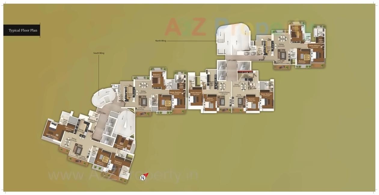 Layout of real estate project Ajmera Aeon located at Kurla, MumbaiSuburban, Maharashtra