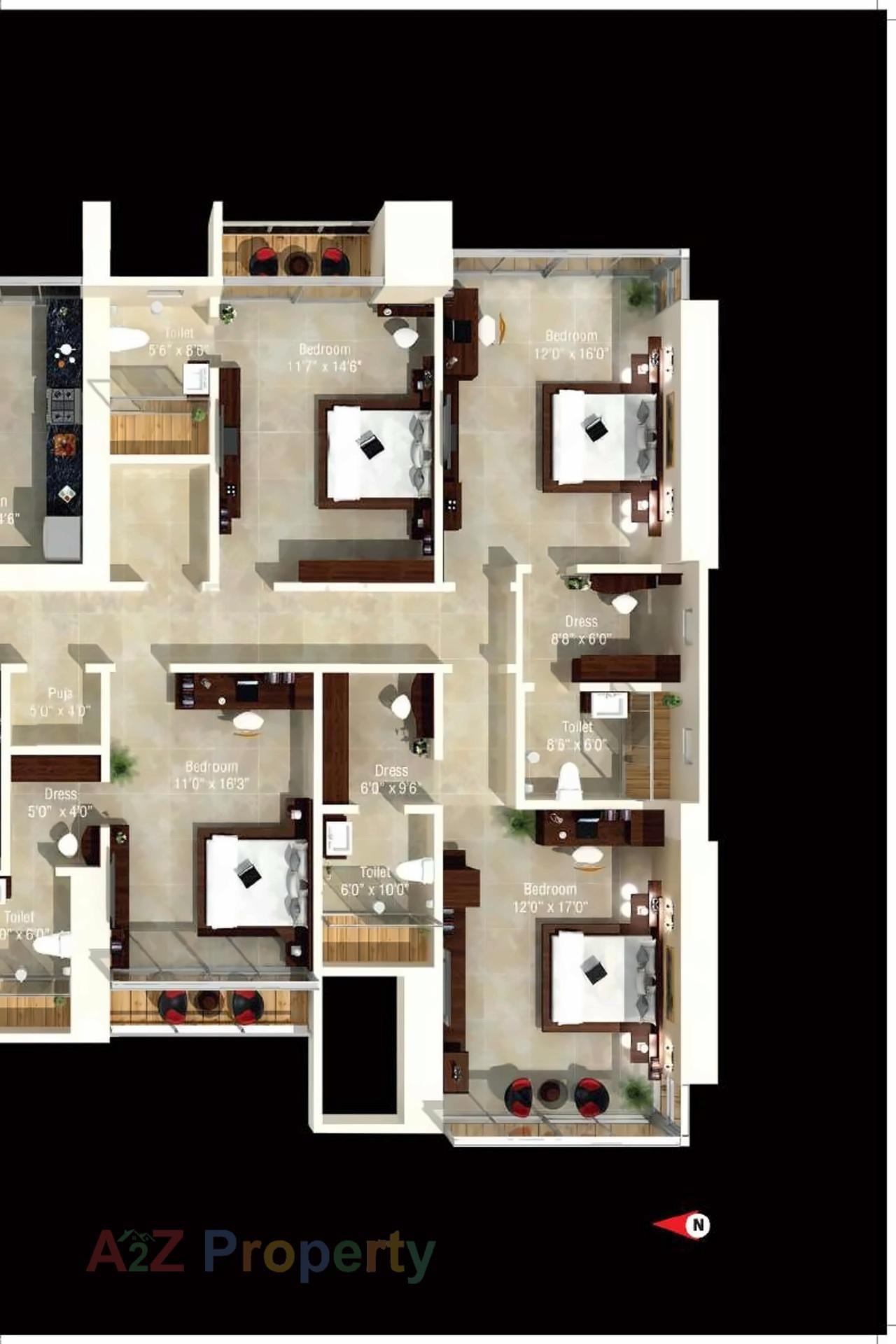 Layout of real estate project Ajmera Zeon located at Kurla, MumbaiSuburban, Maharashtra