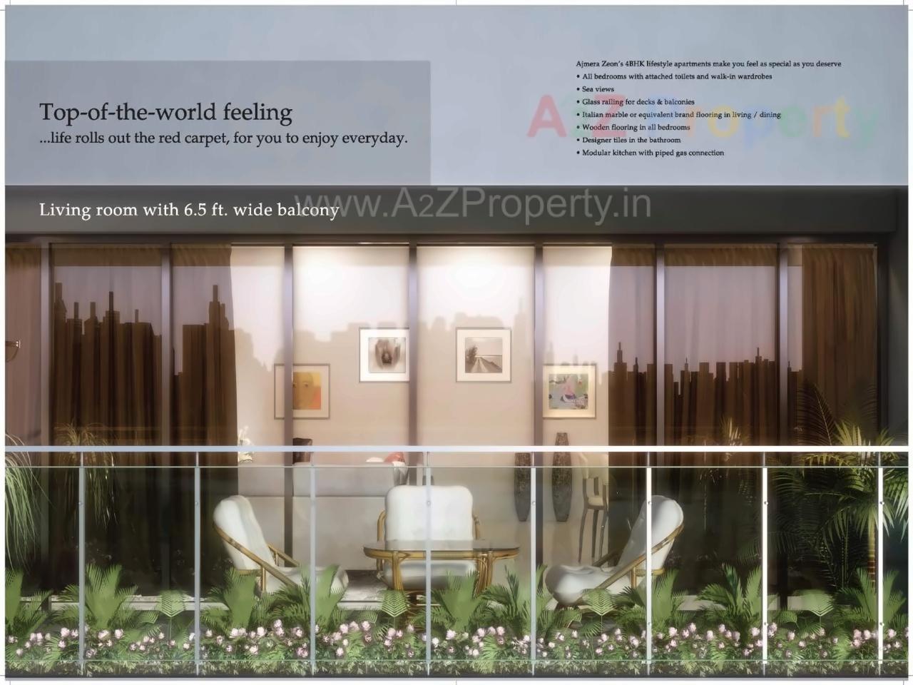 3D Elevation of real estate project Ajmera Zeon located at Kurla, MumbaiSuburban, Maharashtra