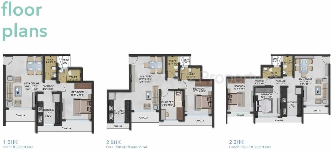 Layout of real estate project Allures A To located at Kurla, MumbaiSuburban, Maharashtra