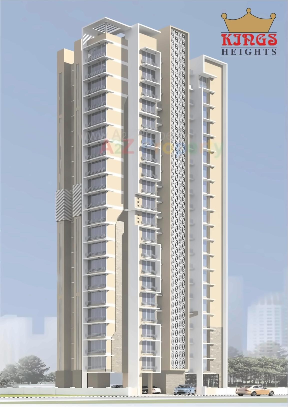 3D Elevation of real estate project Anand Dham  1, Kings Heights located at Kurla, MumbaiSuburban, Maharashtra