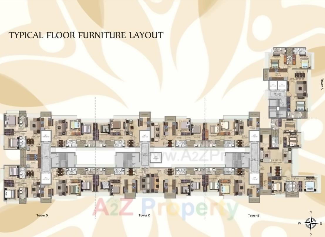 Layout of real estate project Ananda Residency located at Borivali, MumbaiSuburban, Maharashtra