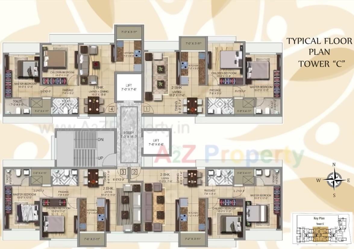 Layout of real estate project Ananda Residency located at Borivali, MumbaiSuburban, Maharashtra