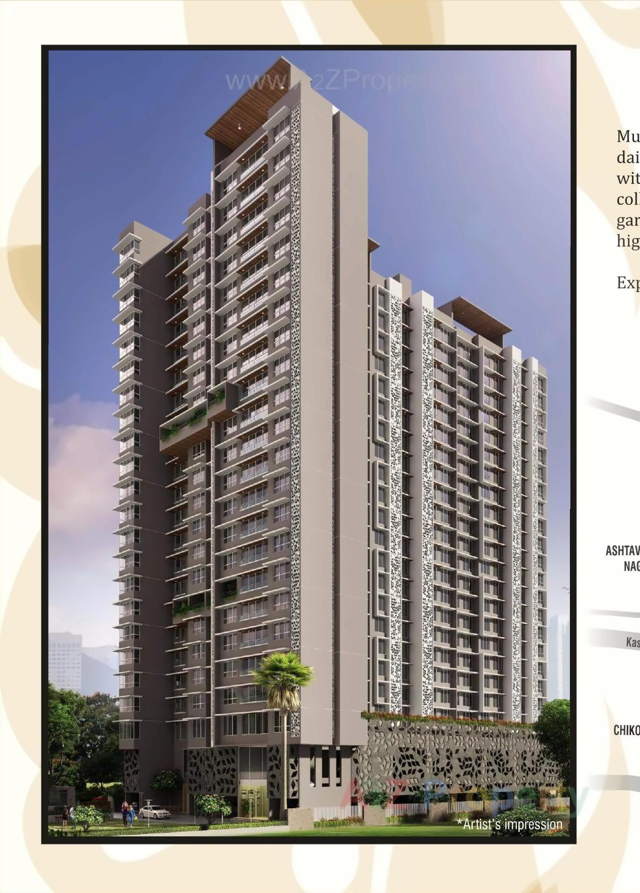 3D Elevation of real estate project Ananda Residency located at Borivali, MumbaiSuburban, Maharashtra