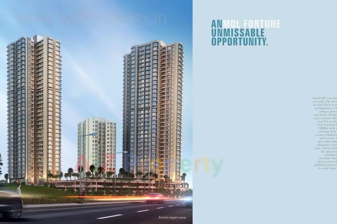 3D Elevation of real estate project Anmol Fortune located at Borivali, MumbaiSuburban, Maharashtra