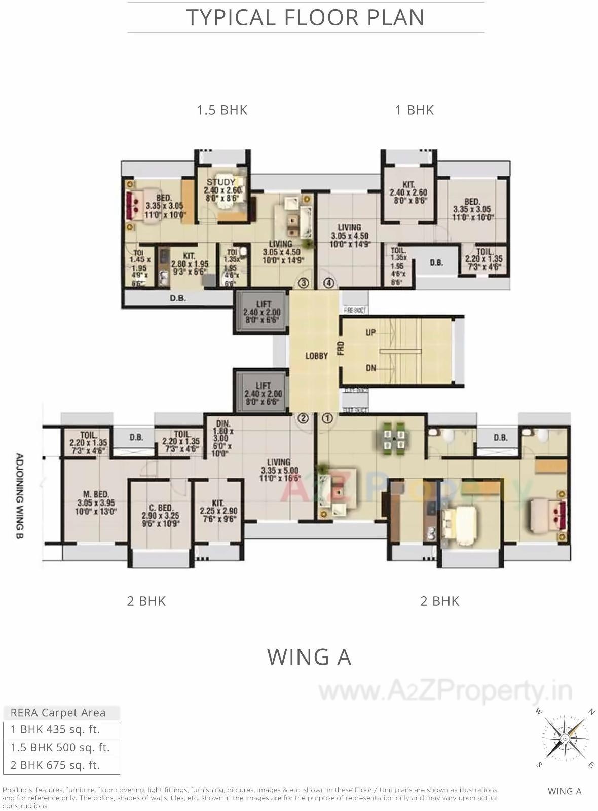 Layout of real estate project Anutham located at Kurla, MumbaiSuburban, Maharashtra