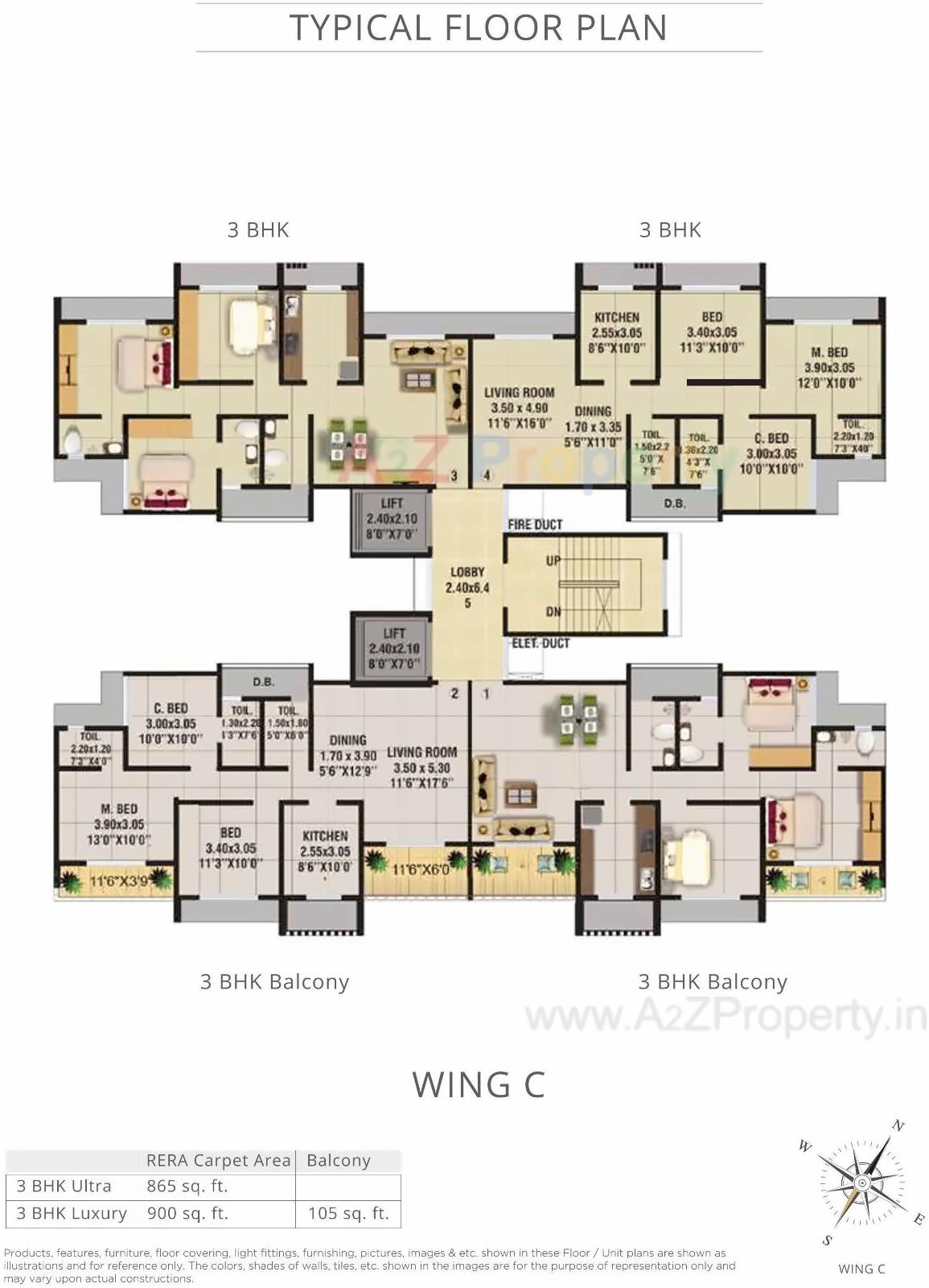 Layout of real estate project Anutham located at Kurla, MumbaiSuburban, Maharashtra