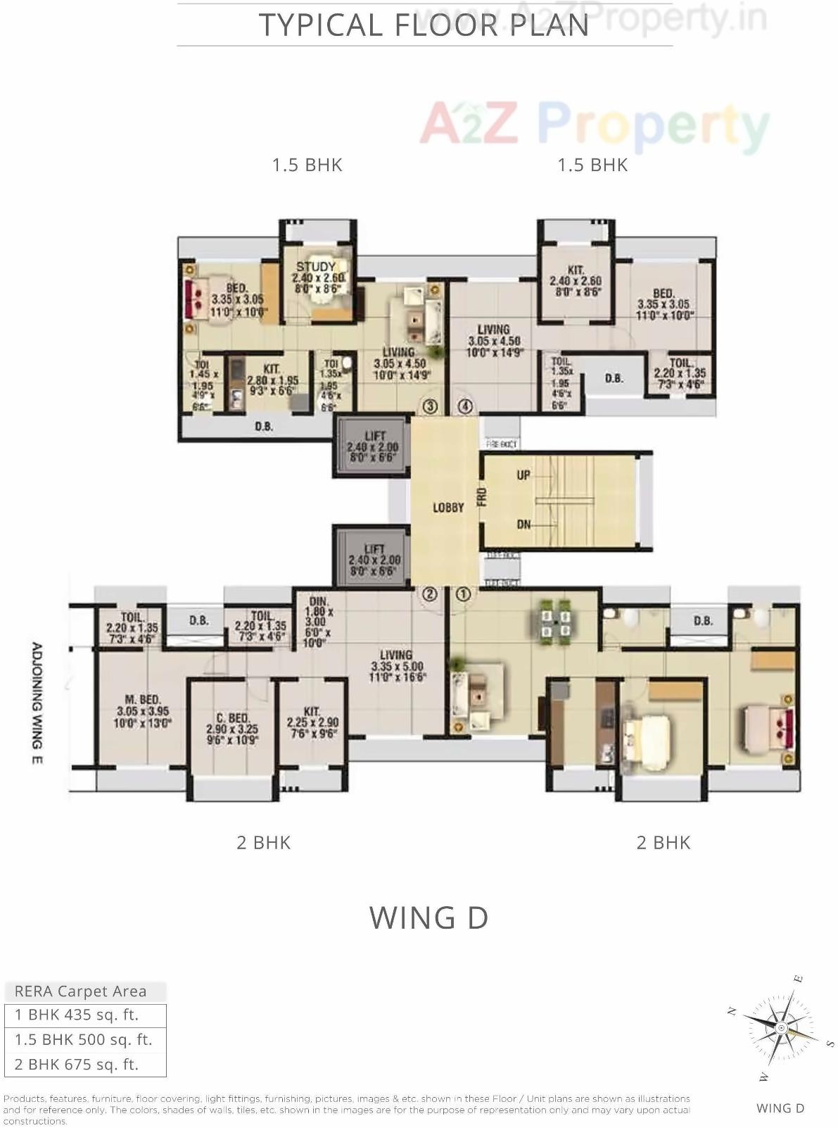 Layout of real estate project Anutham located at Kurla, MumbaiSuburban, Maharashtra
