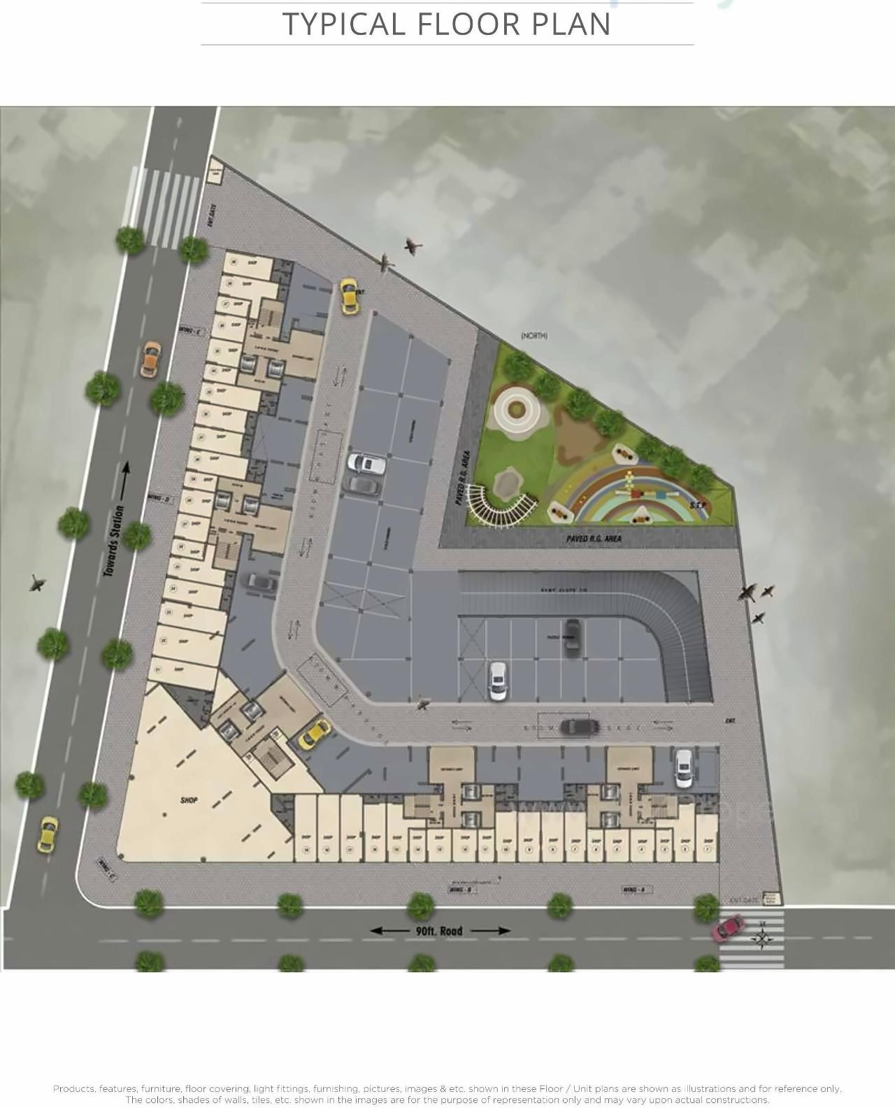 Layout of real estate project Anutham located at Kurla, MumbaiSuburban, Maharashtra