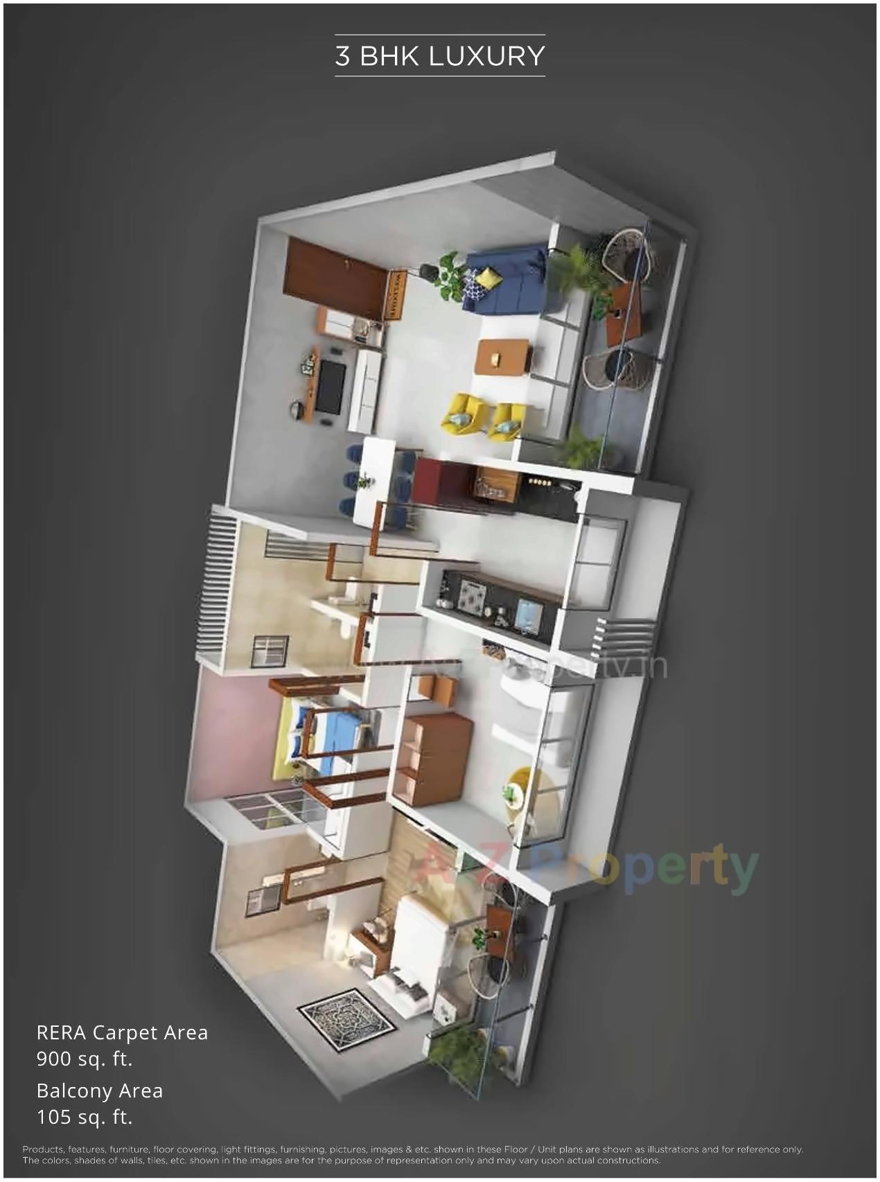 Layout of real estate project Anutham located at Kurla, MumbaiSuburban, Maharashtra