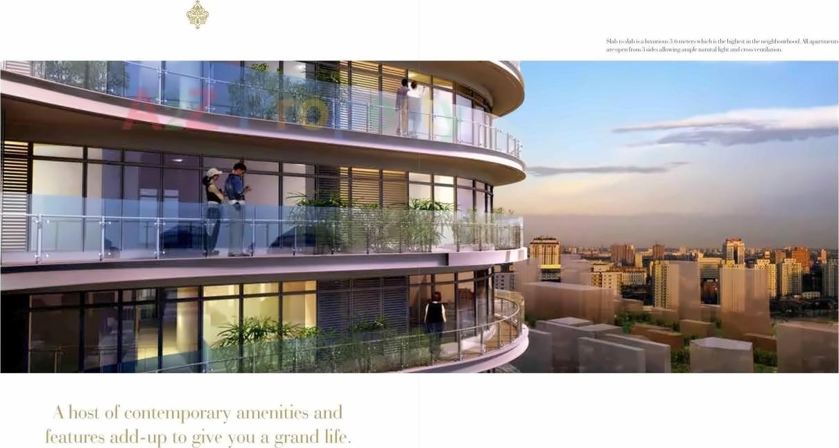 3D Elevation of real estate project Aquaria Grande, B Floor 33 located at Borivali, MumbaiSuburban, Maharashtra