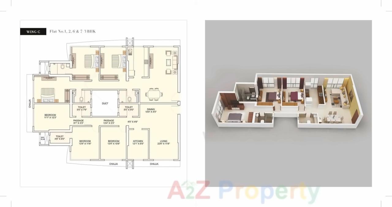 Layout of real estate project Arista located at Borivali, MumbaiSuburban, Maharashtra