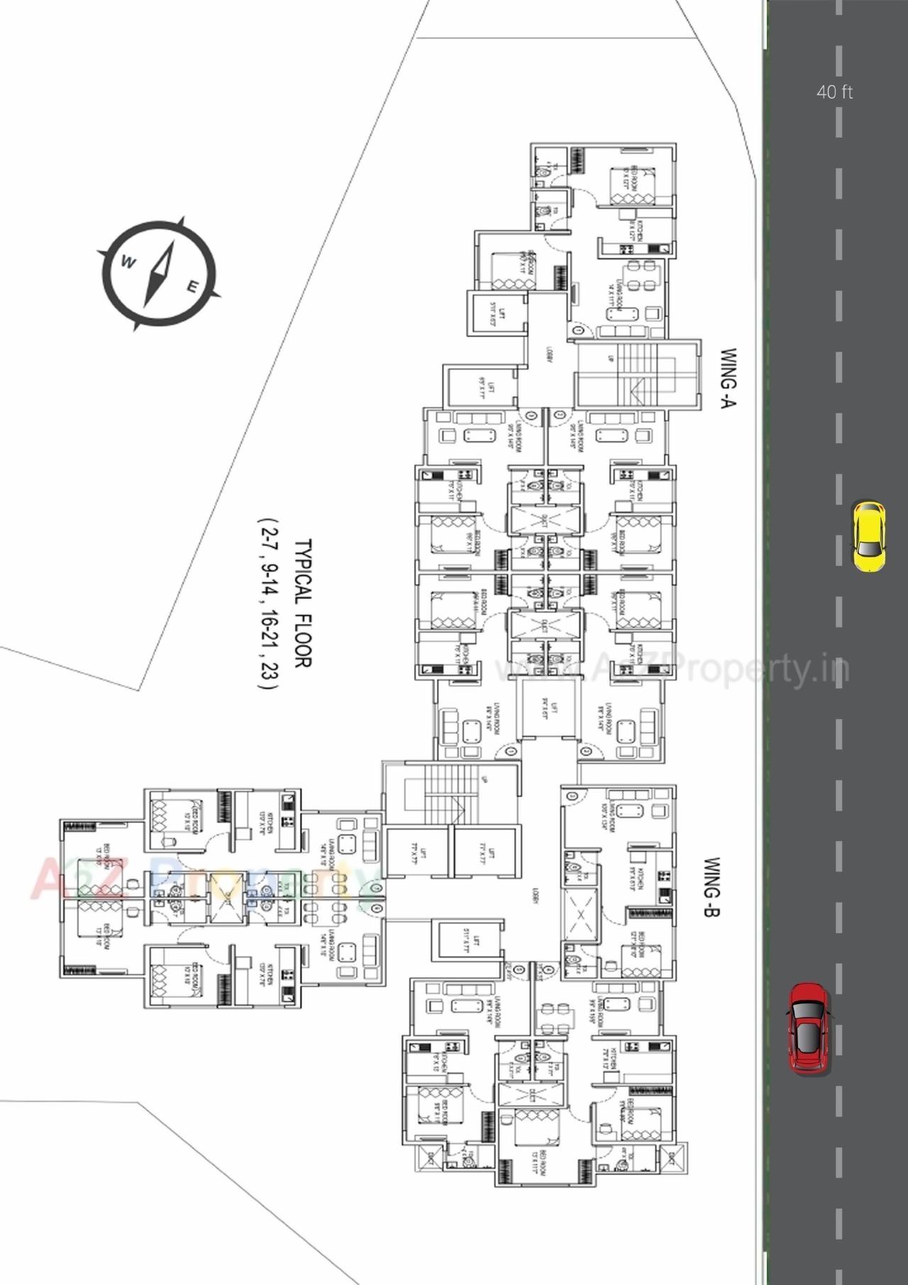 Layout of real estate project Ashoka Heights located at Kurla, MumbaiSuburban, Maharashtra