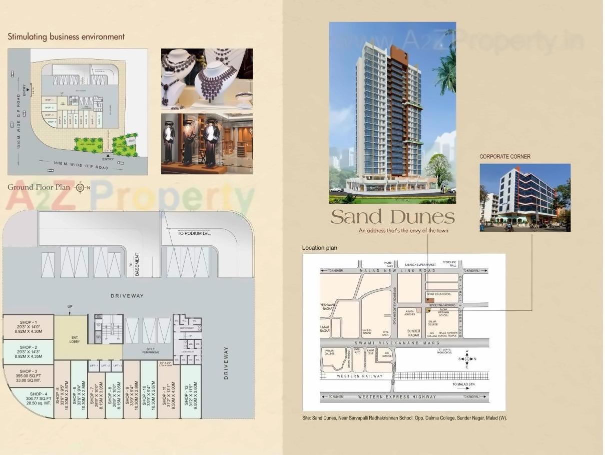 Layout of real estate project Asmita Sand Dunes located at Borivali, MumbaiSuburban, Maharashtra