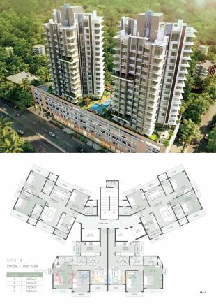 Elevation of real estate project Aspen Garden located at Borivali, MumbaiSuburban, Maharashtra