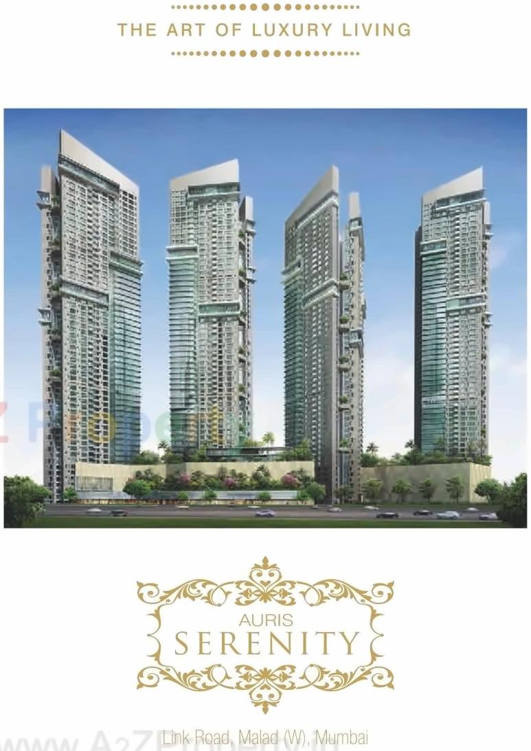 3D Elevation of real estate project Auris Serenity Tower located at Borivali, MumbaiSuburban, Maharashtra