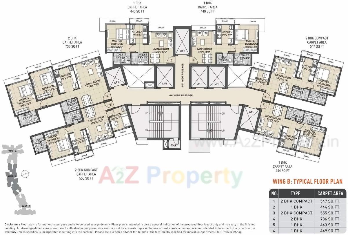 Layout of real estate project Avante located at Kurla, MumbaiSuburban, Maharashtra
