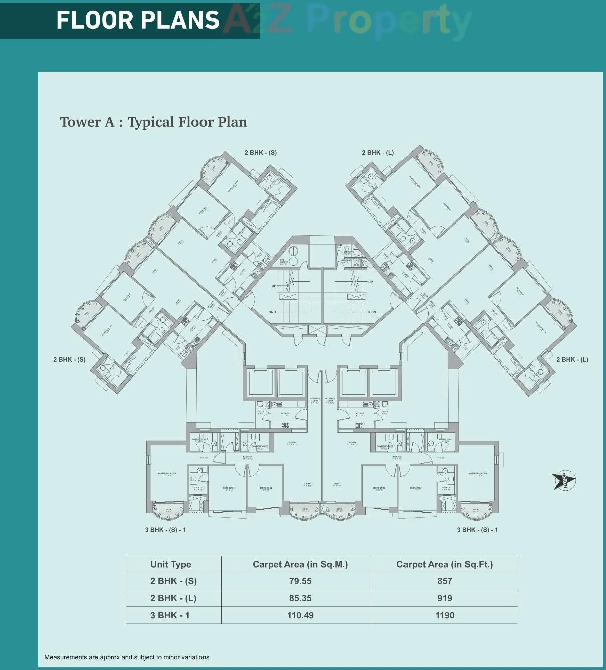 Layout of real estate project Aveza located at Kurla, MumbaiSuburban, Maharashtra