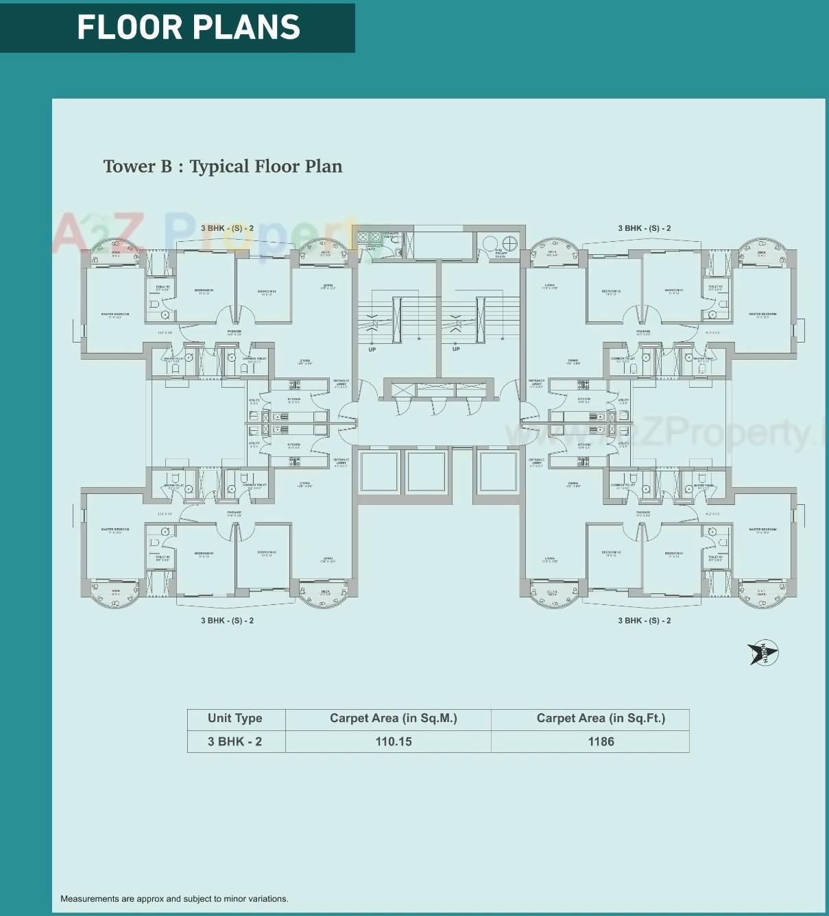 Layout of real estate project Aveza located at Kurla, MumbaiSuburban, Maharashtra