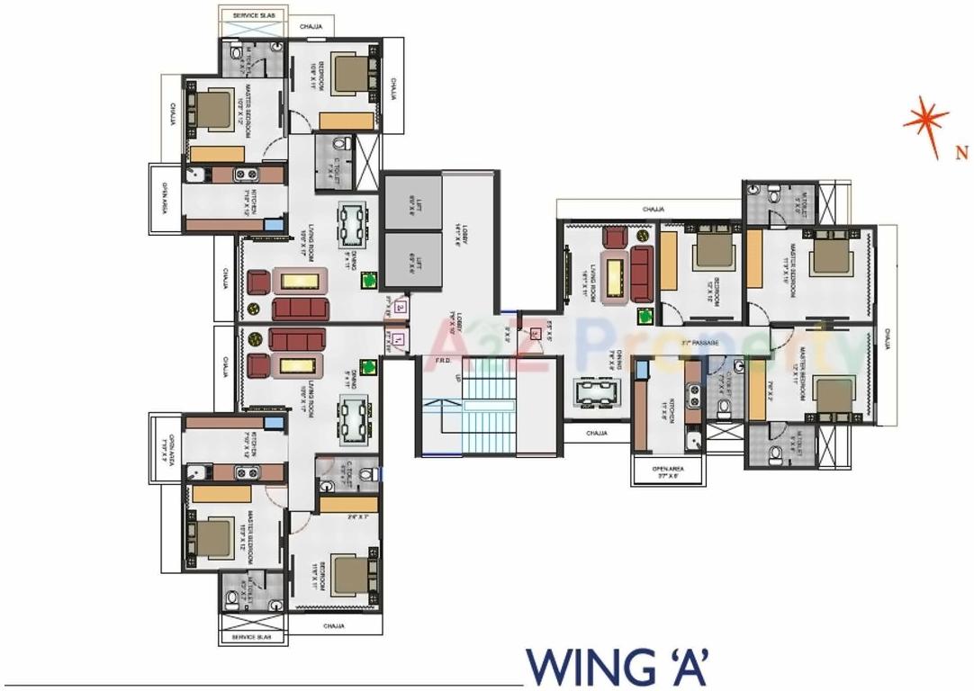 Layout of real estate project Avirahi Heights located at Borivali, MumbaiSuburban, Maharashtra