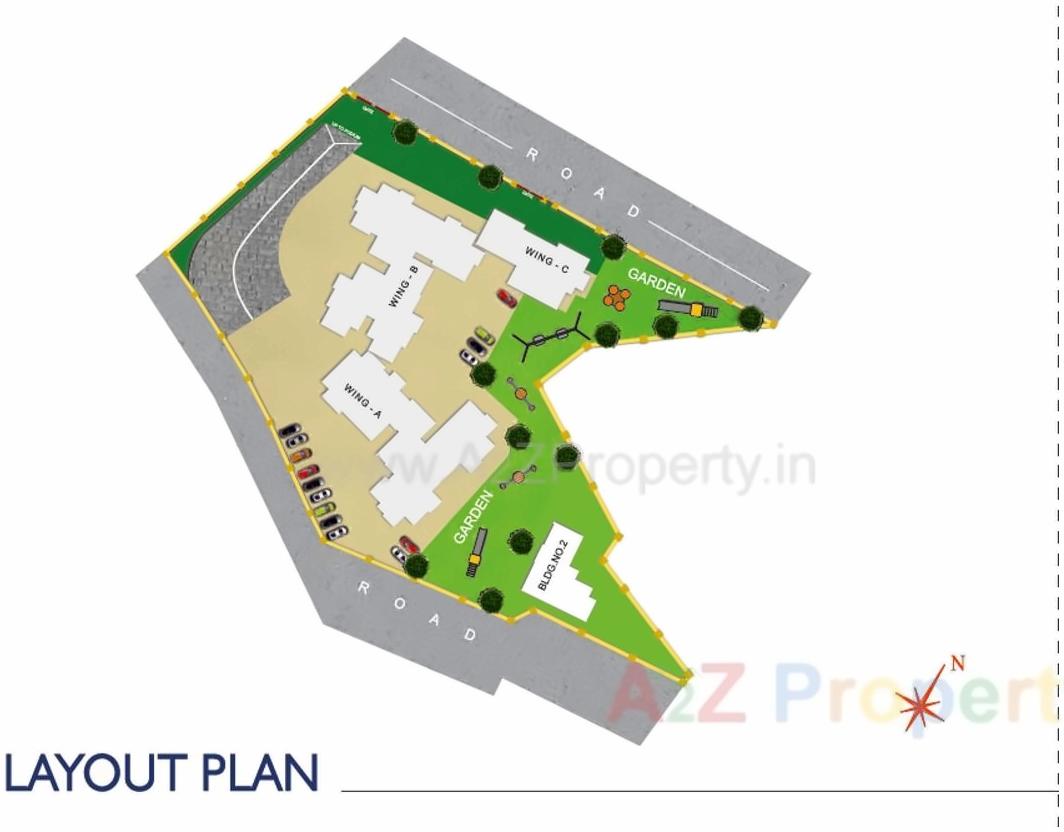 Layout of real estate project Avirahi Heights located at Borivali, MumbaiSuburban, Maharashtra