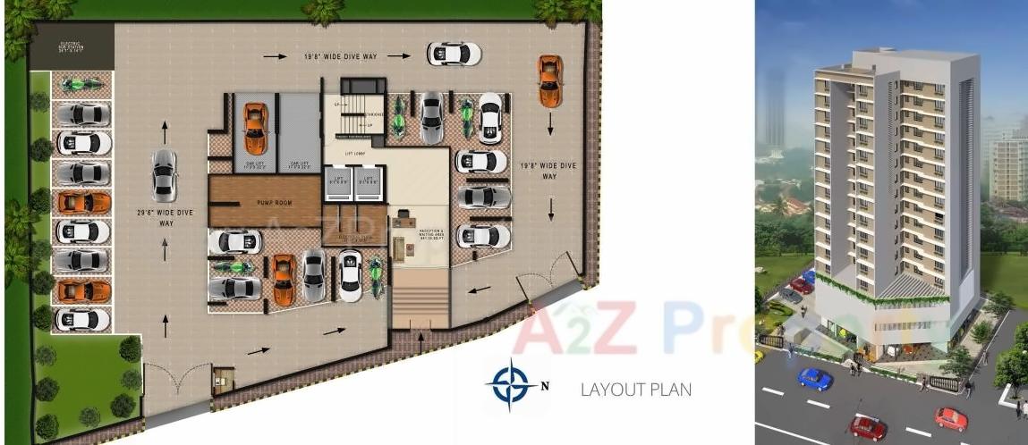 Layout of real estate project Balaji Enclave located at Borivali, MumbaiSuburban, Maharashtra