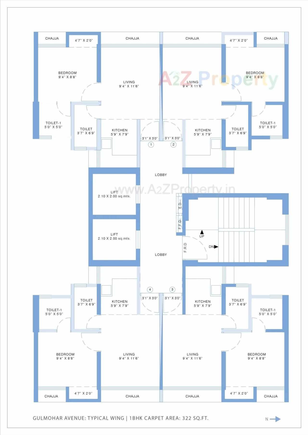 Layout of real estate project Bandra North Gulmohar Avenue located at Andheri, MumbaiSuburban, Maharashtra