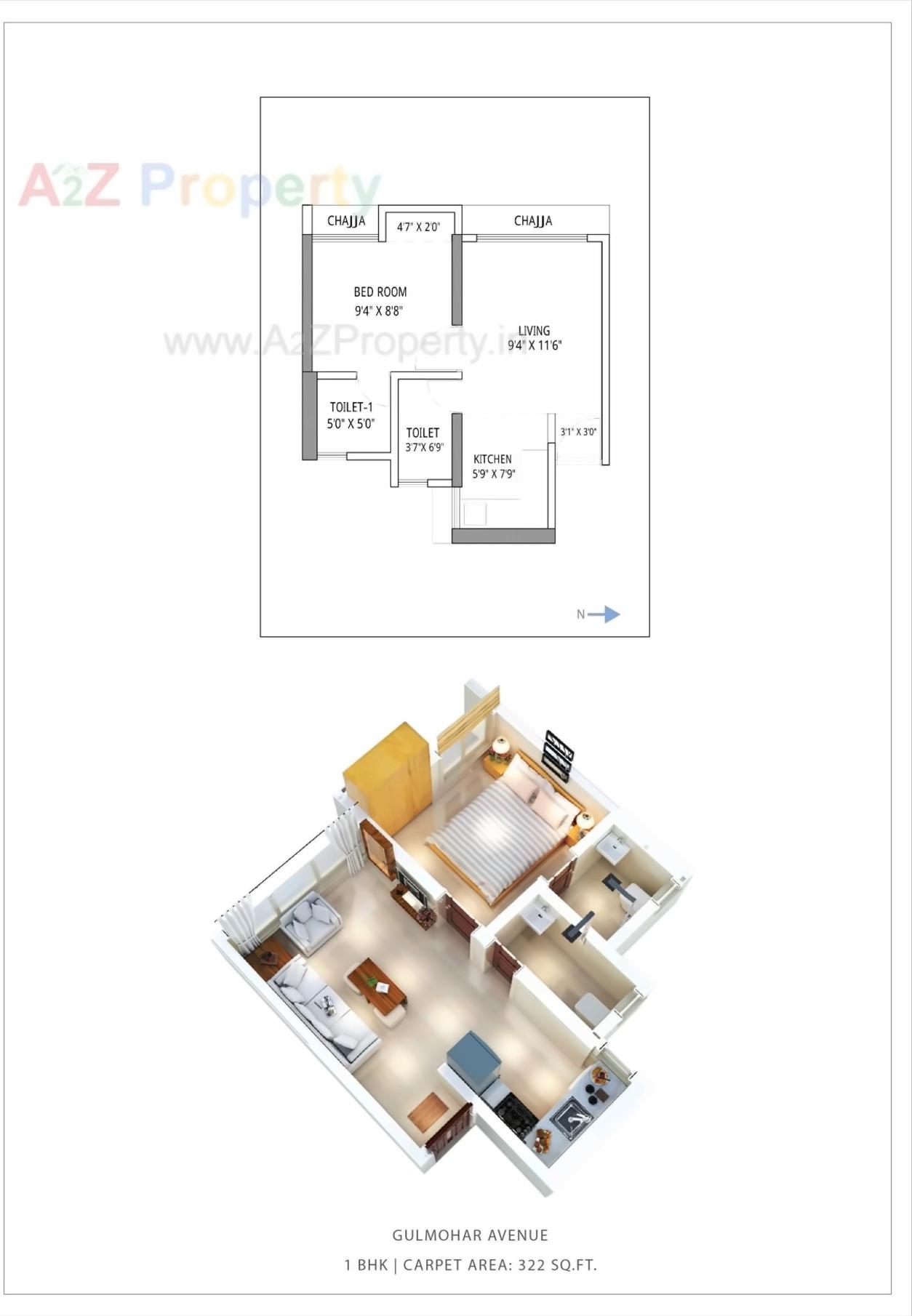 Layout of real estate project Bandra North Gulmohar Avenue located at Andheri, MumbaiSuburban, Maharashtra